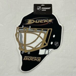 Anaheim Ducks NHL Hockey Rico Goalie Mask Helmet Felt Pennant Banner Flag 18”